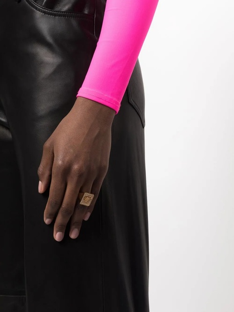 Versace Versace Tiles crystal-embellished ring - Gold - zdjęcie produktu nr 2