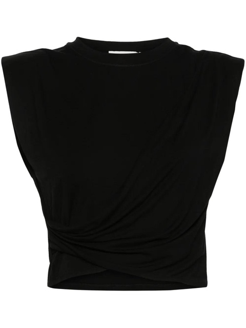 Simkhai Signature Estelle draped-detail top - Black - zdjęcie produktu nr 1