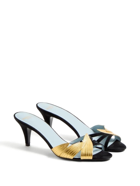 Valentino Garavani 65mm Foliefoliage sandals - Black - zdjęcie produktu nr 2