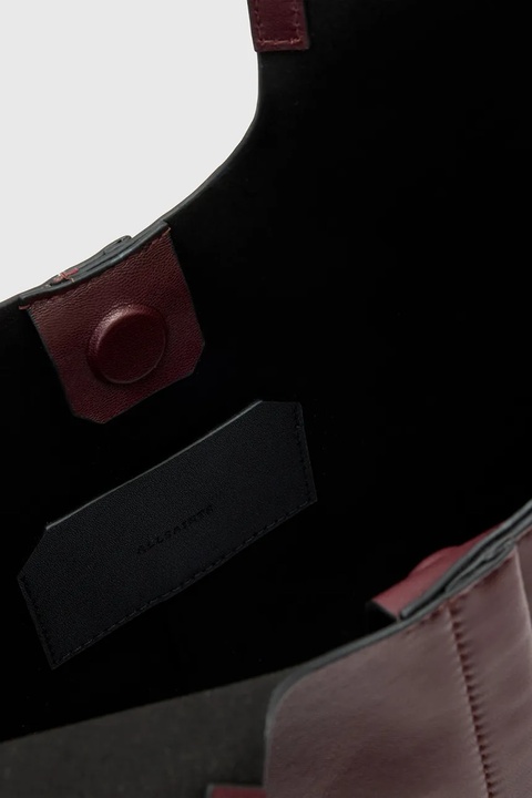 AllSaints torebka skórzana ARA kolor czerwony W166XD - zdjęcie produktu nr 2