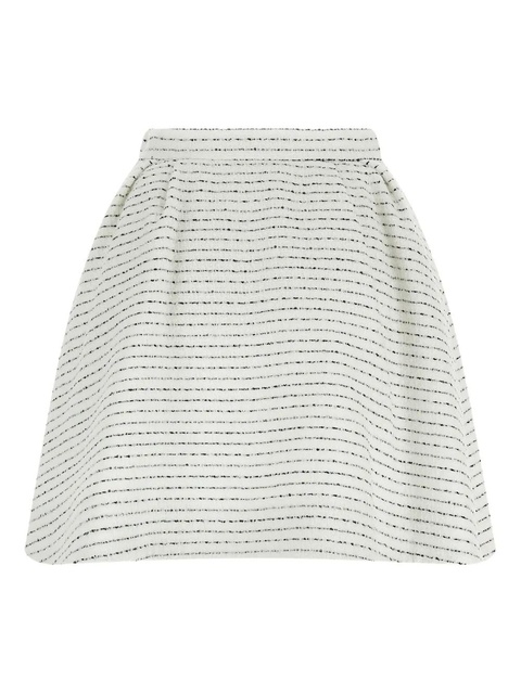 Alessandra Rich tweed pleated mini skirt - White - zdjęcie produktu nr 1