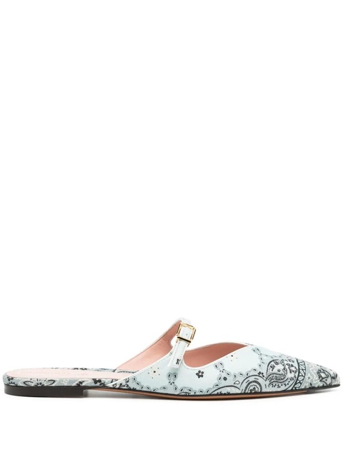 ZIMMERMANN Aura paisley-print mules - Blue - zdjęcie produktu nr 2