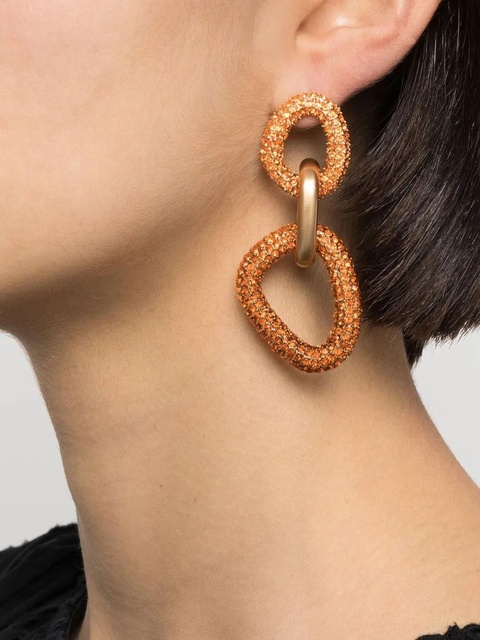 Cult Gaia crystal-embellished drop earrings - Gold - zdjęcie produktu nr 2