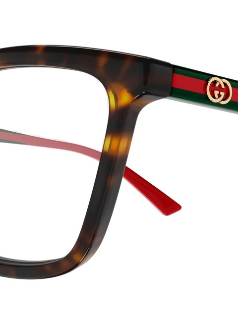 Gucci Eyewear stripe-arms glasses - Brown - zdjęcie produktu nr 1