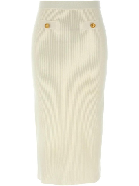 Alessandra Rich high waisted midi skirt - White - zdjęcie produktu nr 1