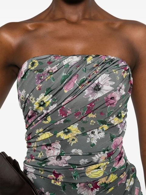 The Attico floral-print mini dress - Grey - zdjęcie produktu nr 2