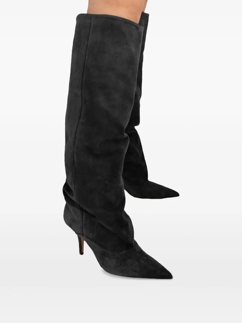 Paris Texas 75mm Ines suede boots - Black - zdjęcie produktu nr 2