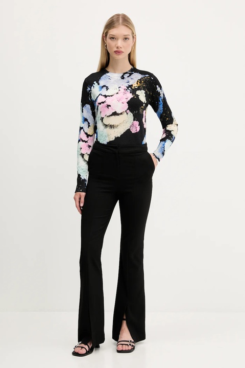 Desigual sweter NENUFAR LACROIX damski kolor czarny lekki 25WWJF46 - zdjęcie produktu nr 2