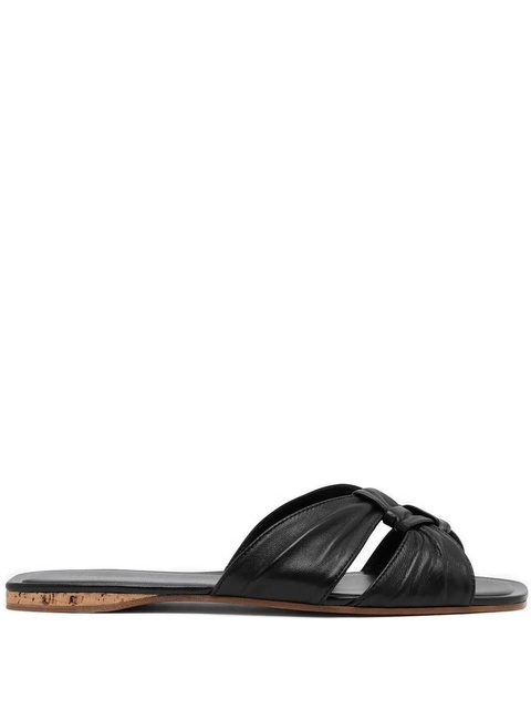 The Row knot-detail leather sandals - Black - zdjęcie produktu nr 1