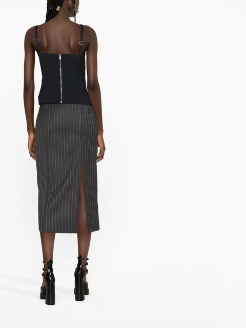 Versace mid-length pinstripe skirt - Grey - zdjęcie produktu nr 2