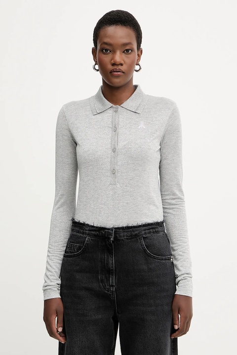 Patrizia Pepe t-shirt damskie kolor szary lekki 8K0320 K128 - zdjęcie produktu nr 1