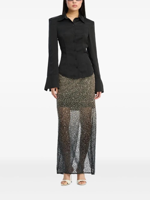 ROTATE BIRGER CHRISTENSEN beaded maxi skirt - Black - zdjęcie produktu nr 1