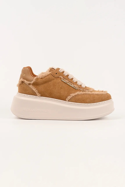 Karl Lagerfeld sneakersy zamszowe ANAKAPRI U damskie kolor brązowy KL63509 - zdjęcie produktu nr 1