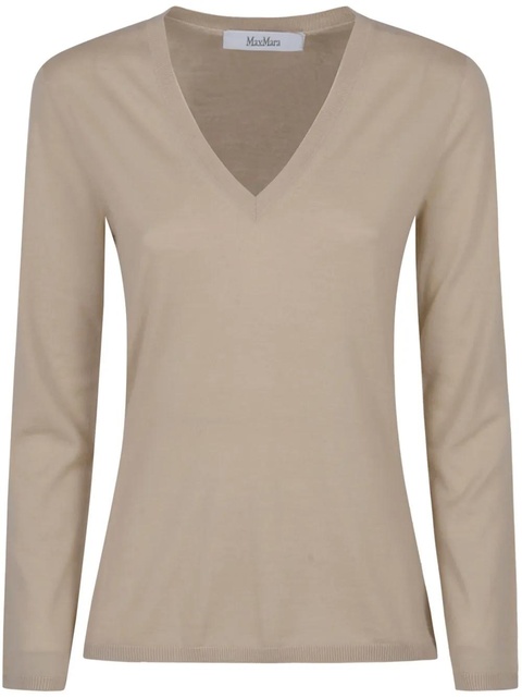 Max Mara v-neck top - Neutrals - zdjęcie produktu nr 1
