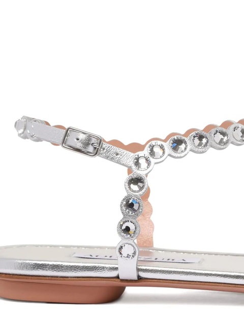 Aquazzura crystal-embellished sandals - Silver - zdjęcie produktu nr 2