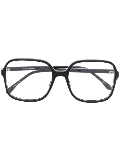Isabel Marant Eyewear logo-print glasses - Black - zdjęcie produktu nr 1
