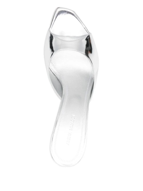 Amina Muaddi 95mm Alexa Slipper mules - Silver - zdjęcie produktu nr 1