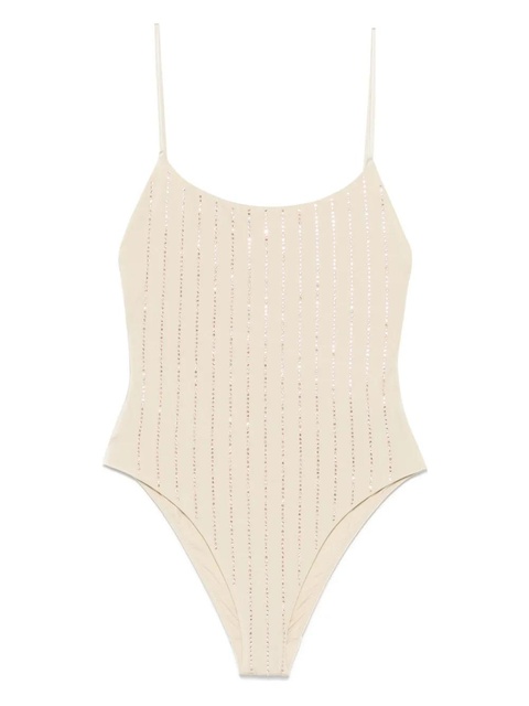 MC2 Saint Barth crystal-embellished swimsuit - Neutrals - zdjęcie produktu nr 1