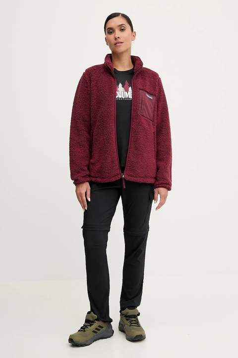 Columbia bluza sportowa West Bend kolor bordowy gładka 2099271 - zdjęcie produktu nr 2