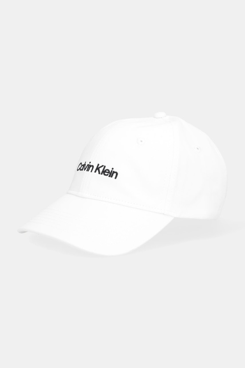 Calvin Klein czapka z daszkiem bawełniana kolor biały LV04F5003G - zdjęcie produktu nr 1