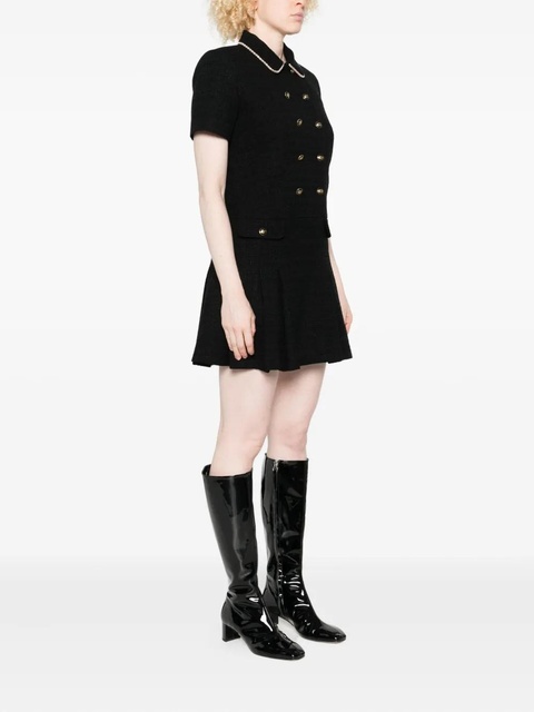 SANDRO button-embellished mini dress - Black - zdjęcie produktu nr 1