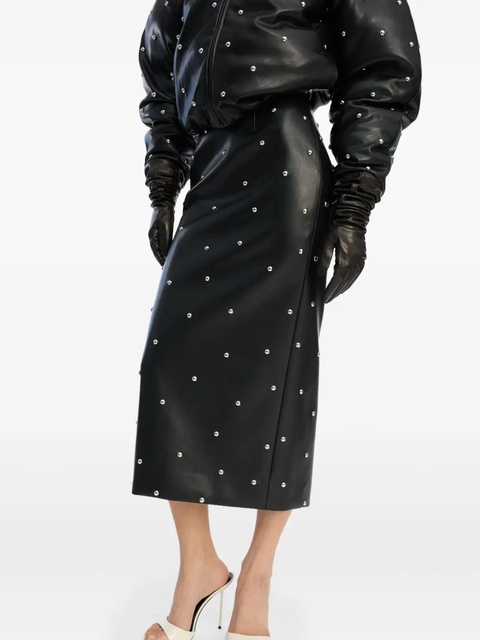 ROTATE BIRGER CHRISTENSEN studded midi pencil skirt - Black - zdjęcie produktu nr 2