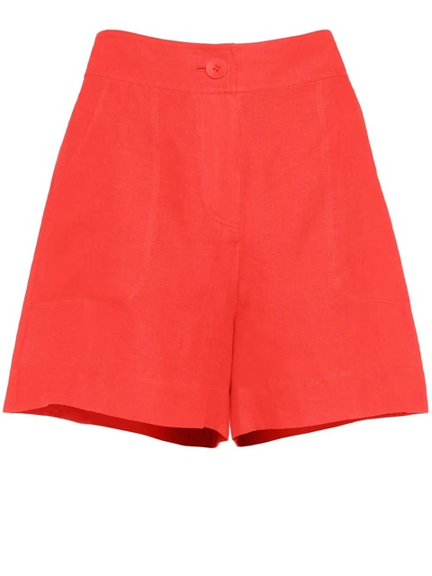 ERES Correct high-waisted linen shorts - Red - zdjęcie produktu nr 1