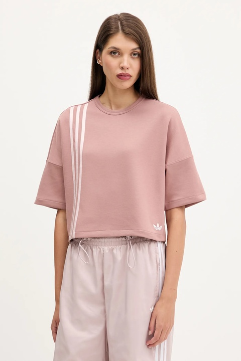 adidas Originals t-shirt 3-Stripes damski kolor pomarańczowy JW3613 - zdjęcie produktu nr 1