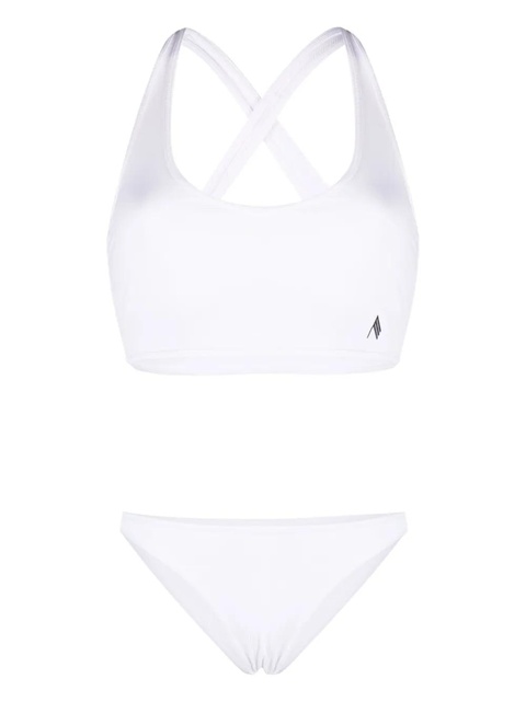 The Attico logo patch ribbed bikini - White - zdjęcie produktu nr 1