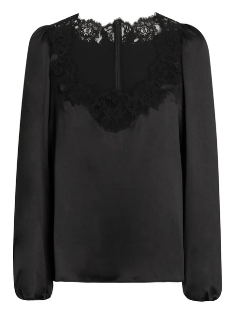 Dolce & Gabbana lace-detail top - Black - zdjęcie produktu nr 1