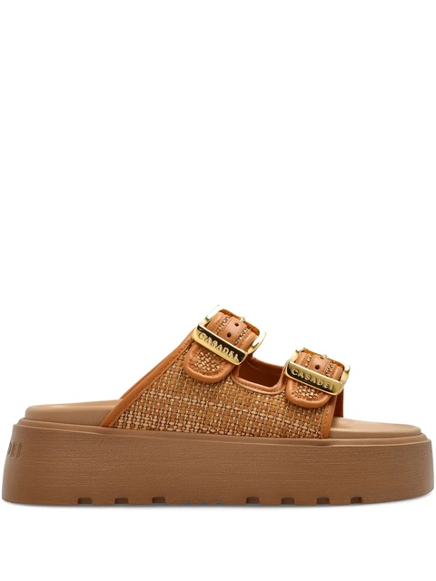 Casadei logo platform sandals - Brown - zdjęcie produktu nr 1