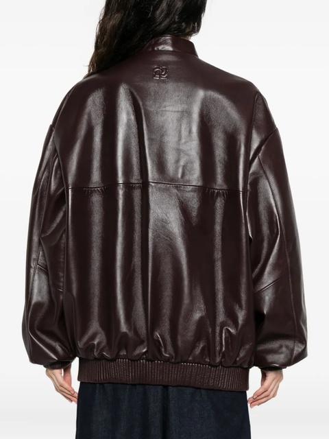 Magda Butrym zip-fastening ribbed-cuff jacket - Red - zdjęcie produktu nr 2