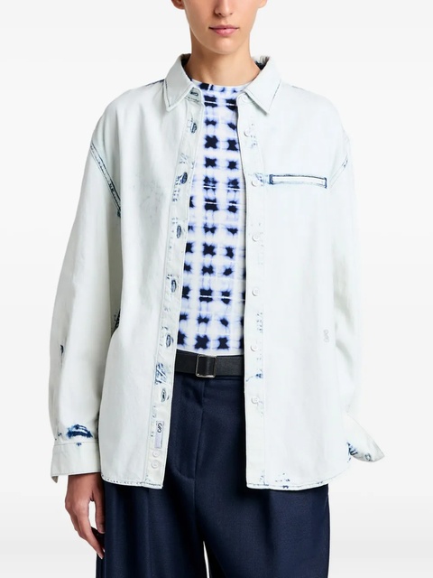 Proenza Schouler Kruger bleach-effect denim shirt - Blue - zdjęcie produktu nr 2