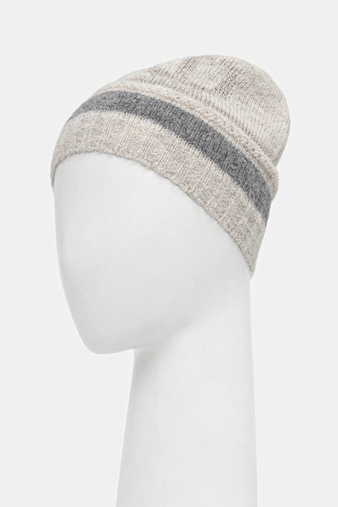 Twinset czapka z wełną kolor szary 252TO5591 - zdjęcie produktu nr 2