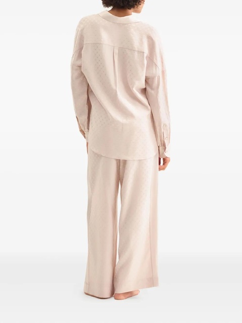 ERES Splendeur pleated geometric-pattern trousers - Pink - zdjęcie produktu nr 2