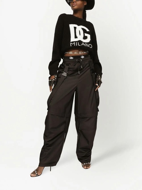 Dolce & Gabbana DG-logo fisherman's-knit jumper - Black - zdjęcie produktu nr 1