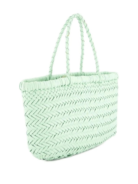 DRAGON DIFFUSION mini flat leather tote bag - Green - zdjęcie produktu nr 2