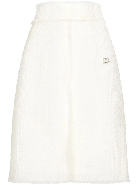 Dolce & Gabbana high-waist tweed skirt - White - zdjęcie produktu nr 1