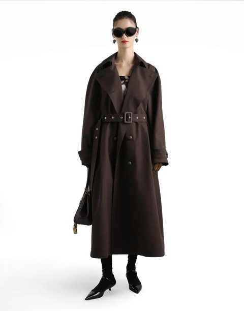 Dolce & Gabbana double-breasted belted coat - Brown - zdjęcie produktu nr 2