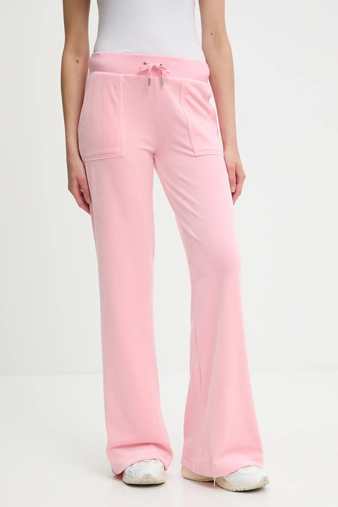 Juicy Couture spodnie dresowe kolor różowy gładkie JCSEBJ001 - zdjęcie produktu nr 1