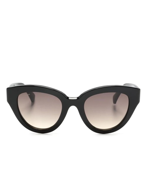 Max Mara Eyewear logo-print cat-eye frame sunglasses - Black - zdjęcie produktu nr 1