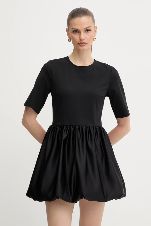 Twinset sukienka kolor czarny mini rozkloszowana 252TF2050 - zdjęcie produktu nr 1