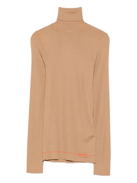 Moncler ribbed-knit turtleneck top - Neutrals - zdjęcie produktu nr 1