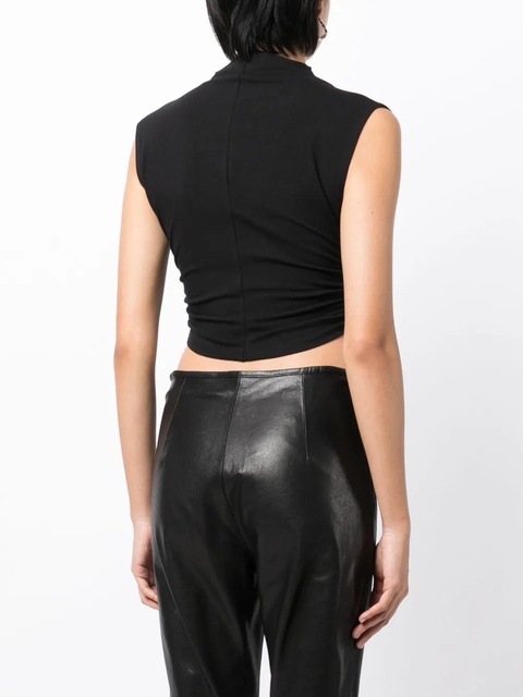 Reformation Lindy stretch-cotton top - Black - zdjęcie produktu nr 1
