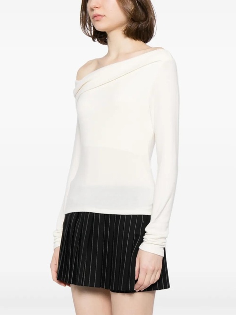 Reformation Elio off-shoulder top - Neutrals - zdjęcie produktu nr 1