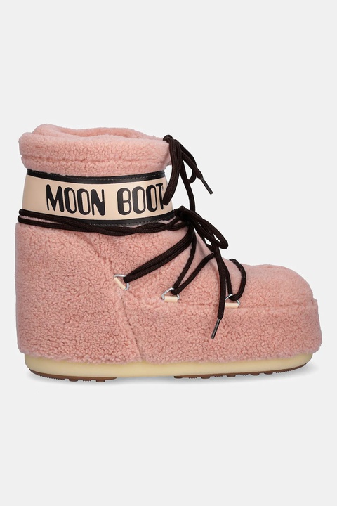 Moon Boot śniegowce MB ICON LOW FLEECE kolor różowy 80D1409700 J001 - zdjęcie produktu nr 2