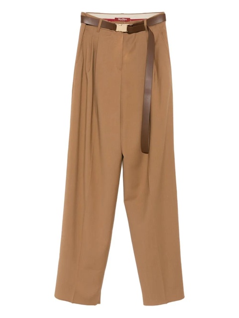Max Mara pleated belted trousers - Brown - zdjęcie produktu nr 1