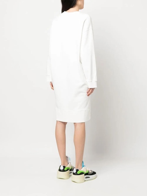 MM6 Maison Margiela logo print sweatshirt dress - White - zdjęcie produktu nr 1