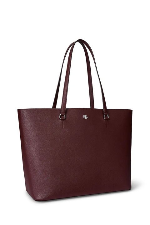 Lauren Ralph Lauren torebka skórzana kolor bordowy 431911655 - zdjęcie produktu nr 1