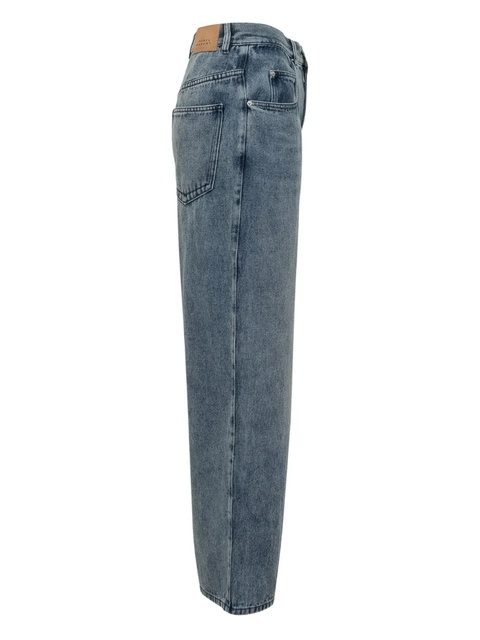 ISABEL MARANT pleated wide-leg trousers - Blue - zdjęcie produktu nr 1